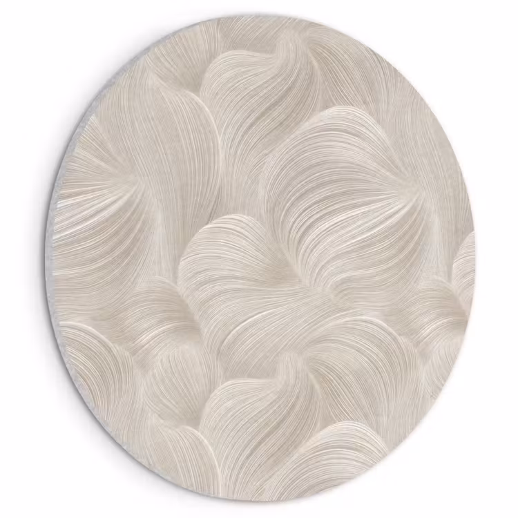 Akustikbild Rund - Lines - Ventilator - Beige — 1