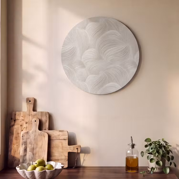 Akustikbild Rund - Lines - Ventilator - Beige — 3