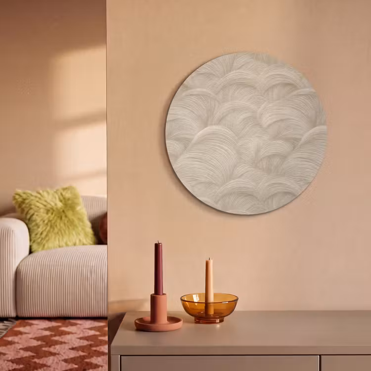 Akustikbild Rund - Bögen - Muster - Beige — 2