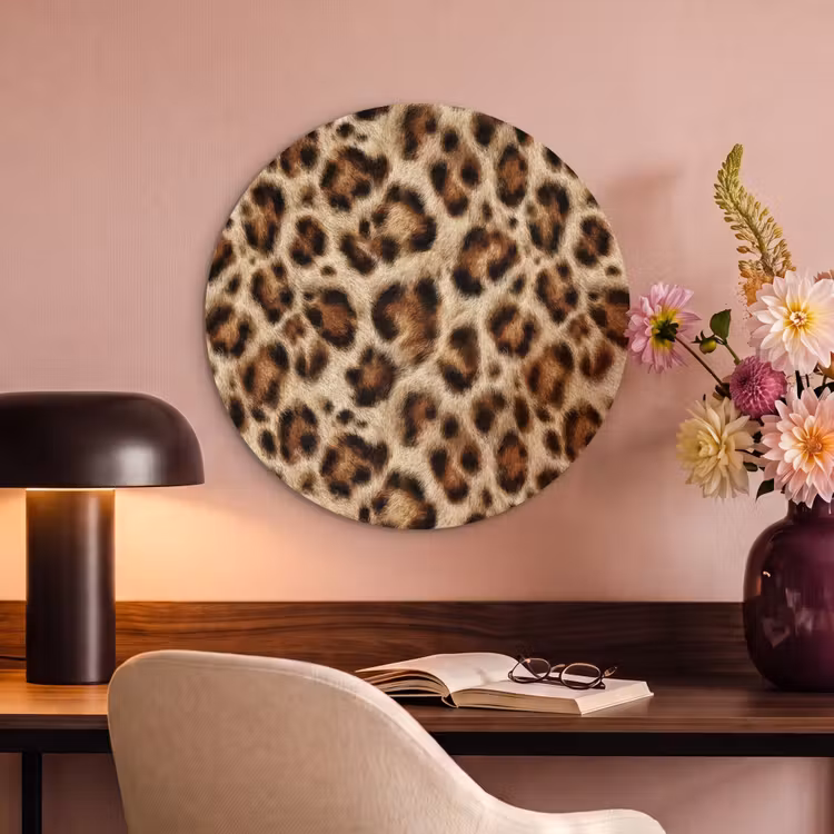 Akustikbild Rund - Leopard – Braun – Fell — 4