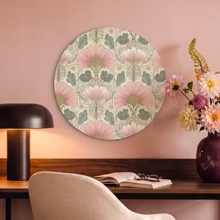Akustikbild Rund - Klassisch - Muster - Rosa — 4