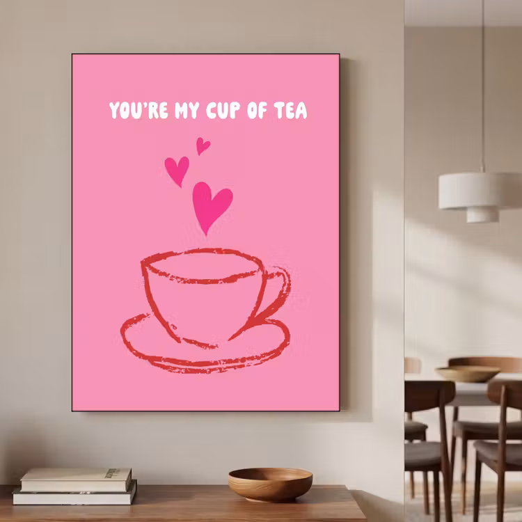 Art Frame - Tee - Rosa - Valentinstag - Text — 3