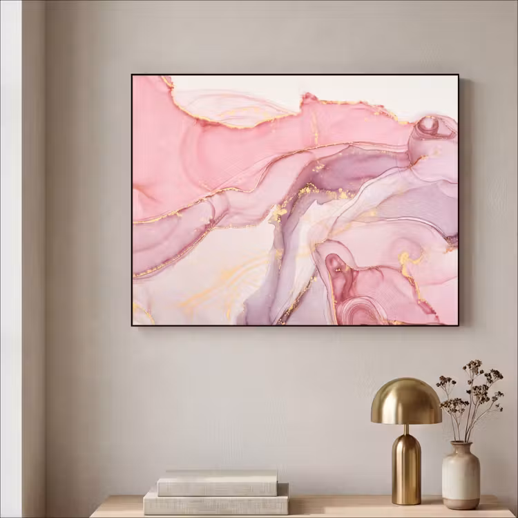 Art Frame - Gold - Marmor - Rosa — 3