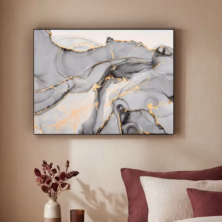 Art Frame - Marmor - Gold - Grau — 2