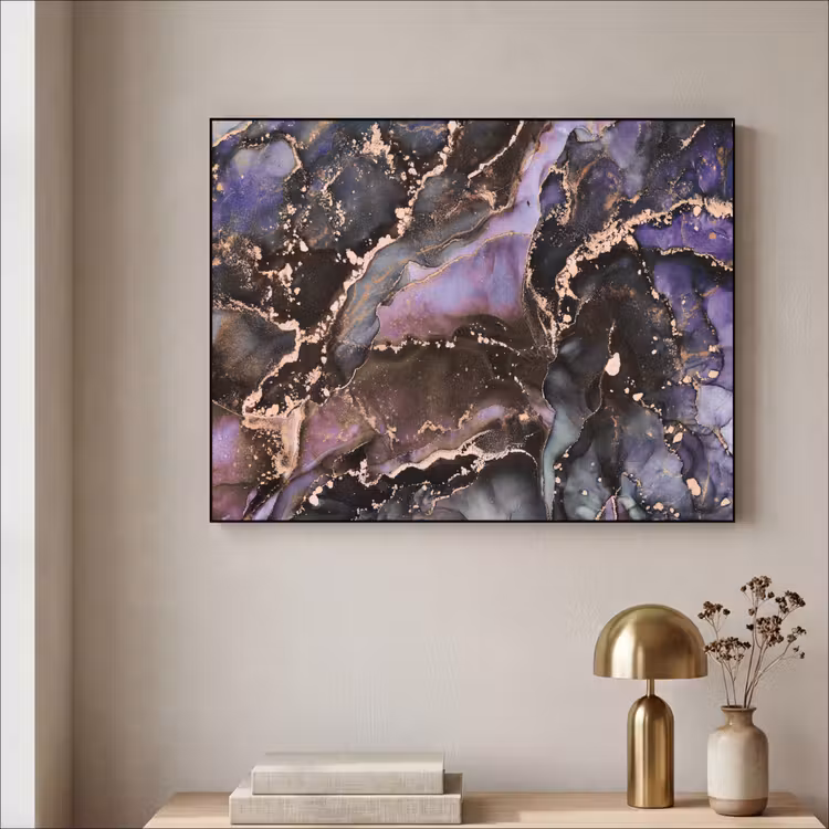 Art Frame - Marmor - Gold - Rosa — 3