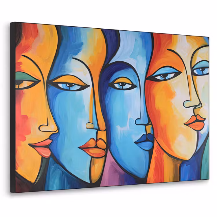 Art Frame - Kopf - Ölgemälde - Farbenfroh — 1