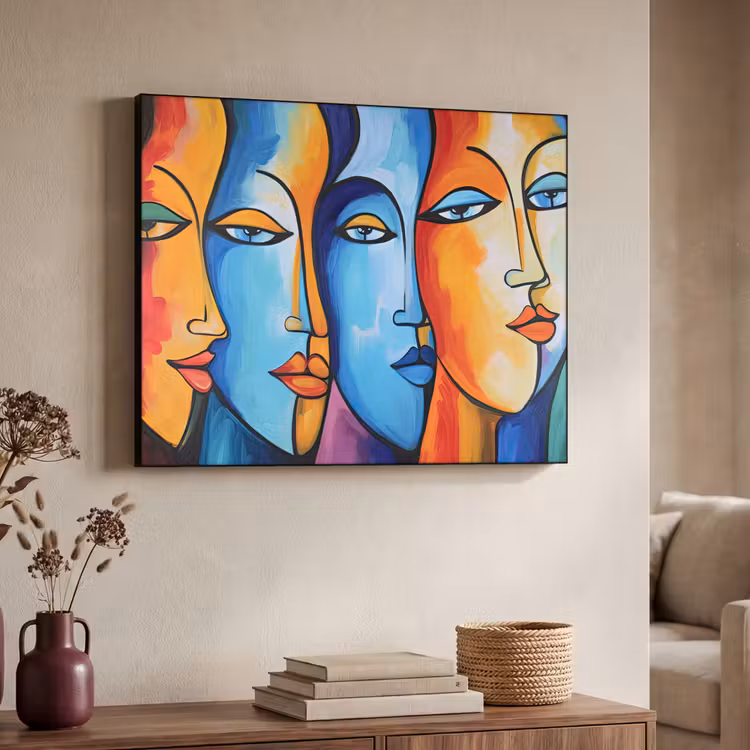 Art Frame - Kopf - Ölgemälde - Farbenfroh — 4