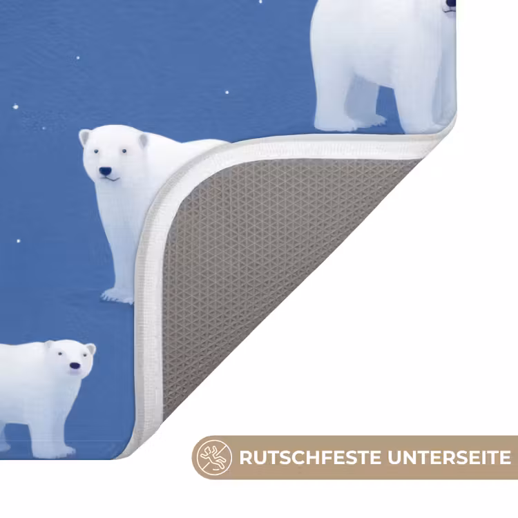 Badematte - Eisbär - Muster - Blau — 3