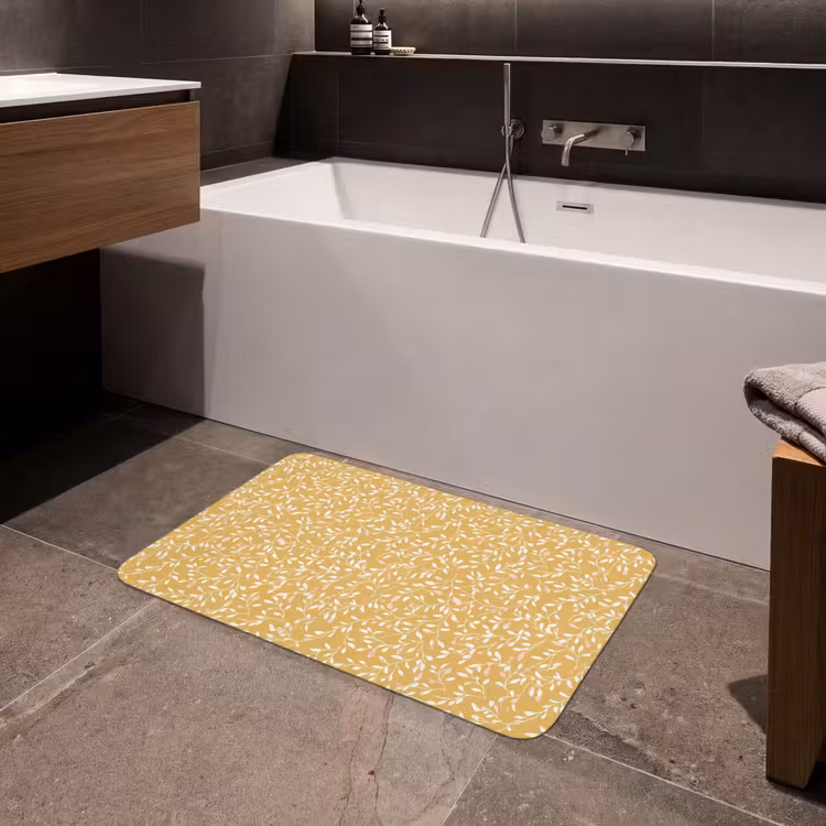Badematte - Äste - Muster - Ocker — 4