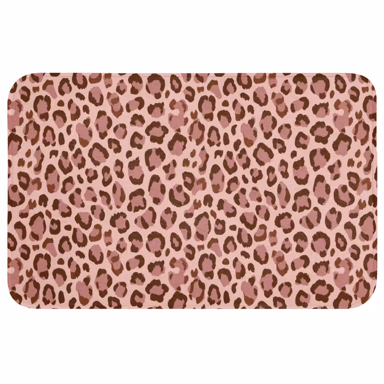 Badematte - Leopard - Muster - Rosa — 1