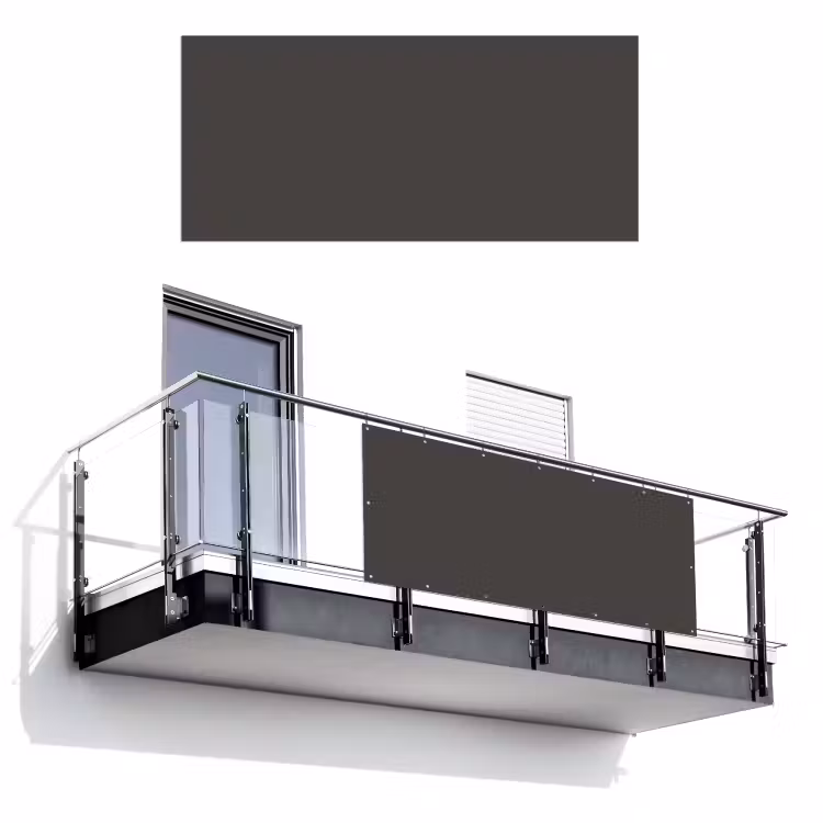 Balkonsichtschutz - Grau - Farben - Einfarbig — 1