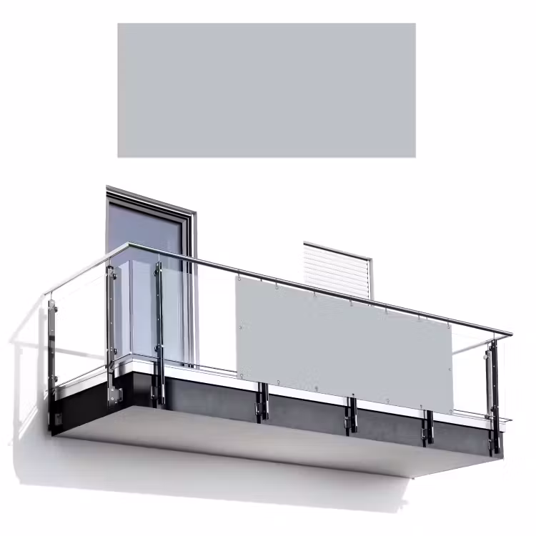 Balkonsichtschutz - Interieur - Grau - Hell — 1