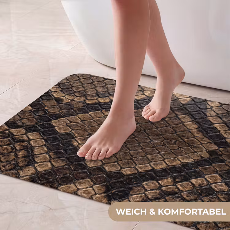 Badematte - Python - Schuppen - Bronze — 5
