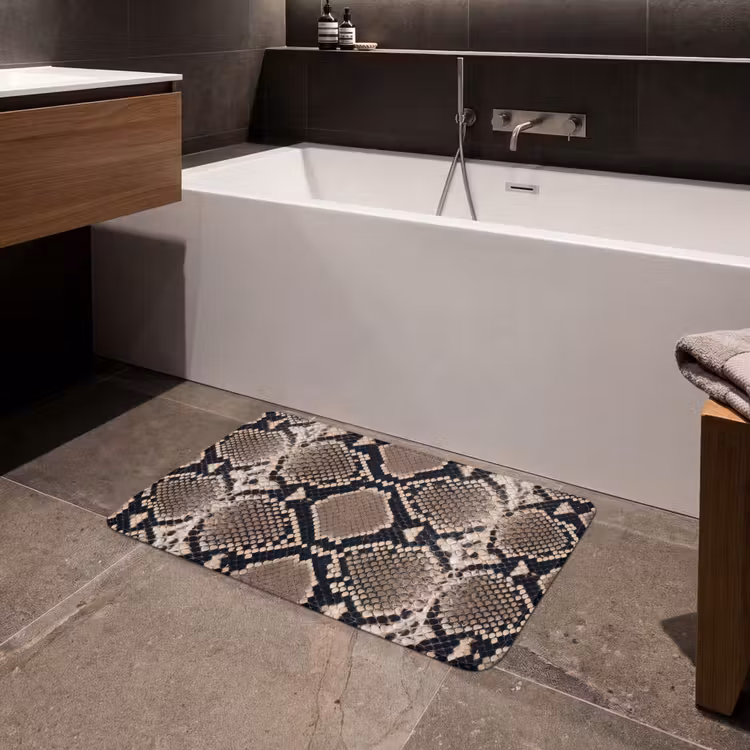 Badematte - Schlangendruck - Python - Braun — 4