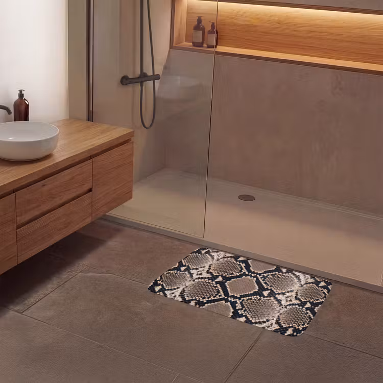 Badematte - Schlangendruck - Python - Braun — 6