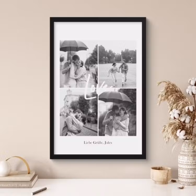 Poster mit Rahmen - Collage von 4 Fotos — 2