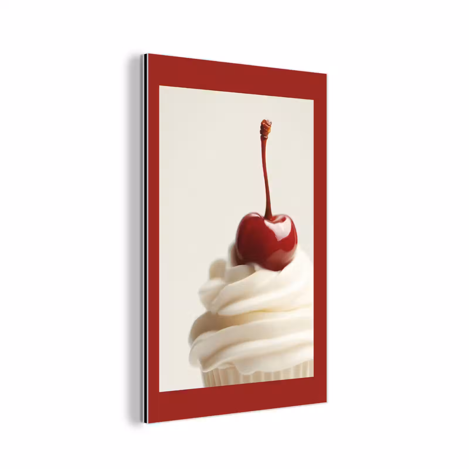 Alu-Dibond-Bild - Cupcake - Kirsche - Rot — 1