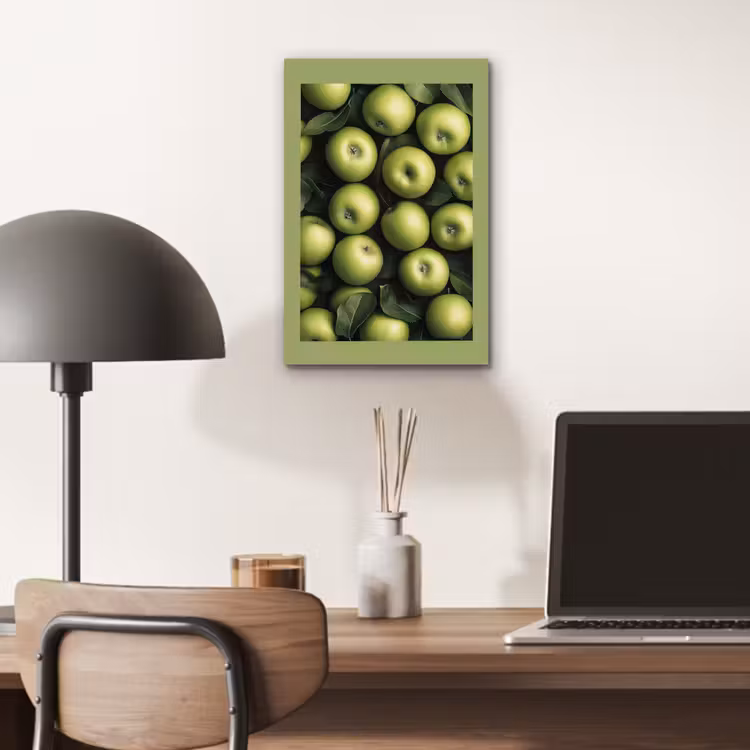 Alu-Dibond-Bild - Äpfel - Grün - Blätter — 6