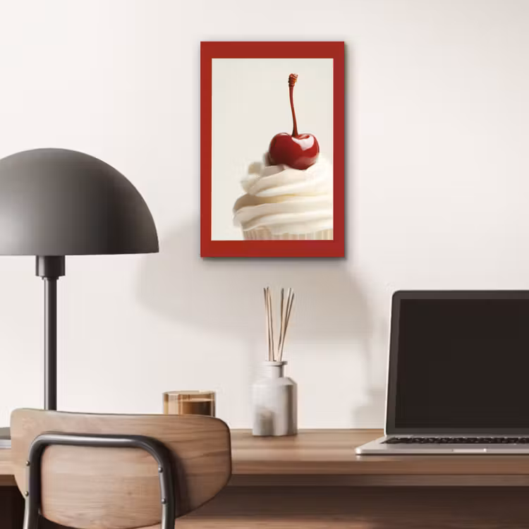 Alu-Dibond-Bild - Cupcake - Kirsche - Rot — 6