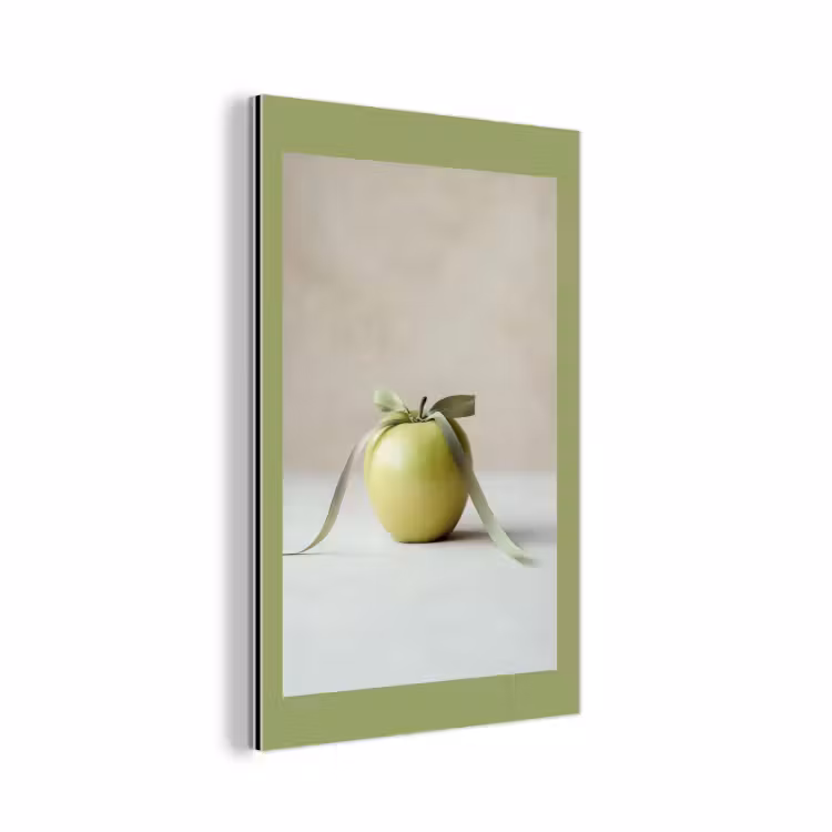 Alu-Dibond-Bild - Grün - Apfel - Fliege — 1