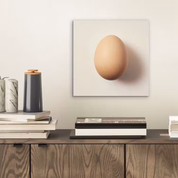 Alu-Dibond-Bild - Ei - Beige - Oval - Oval — 2