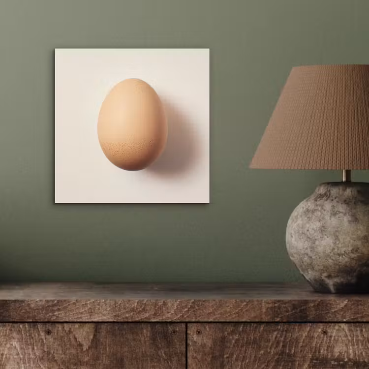 Alu-Dibond-Bild - Ei - Beige - Oval - Oval — 3