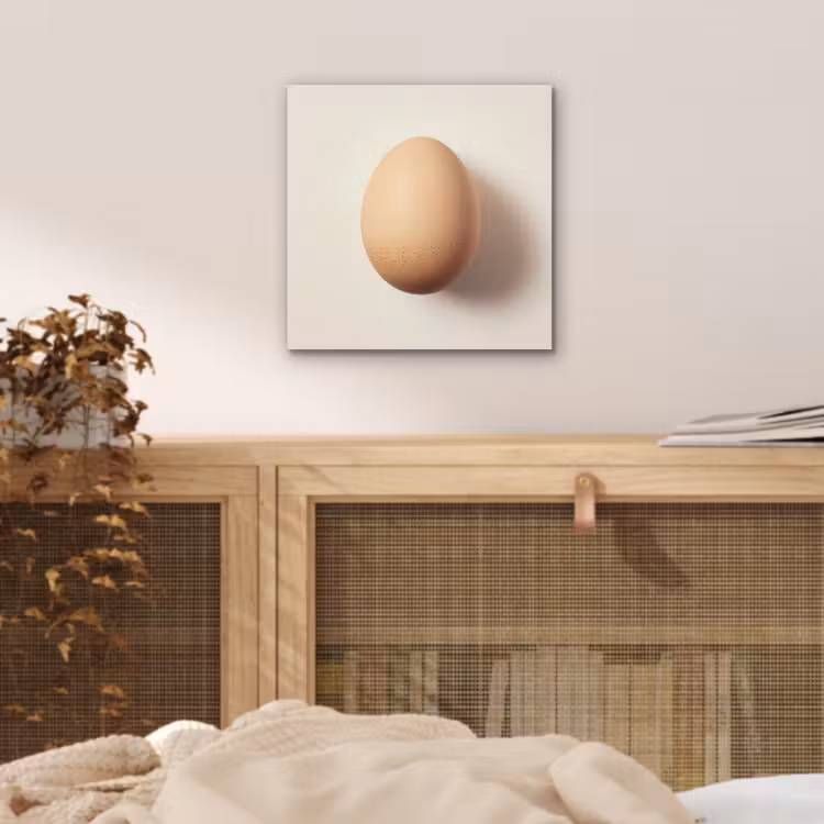 Alu-Dibond-Bild - Ei - Beige - Oval - Oval — 4
