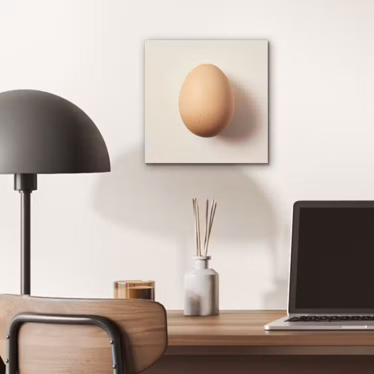 Alu-Dibond-Bild - Ei - Beige - Oval - Oval — 6