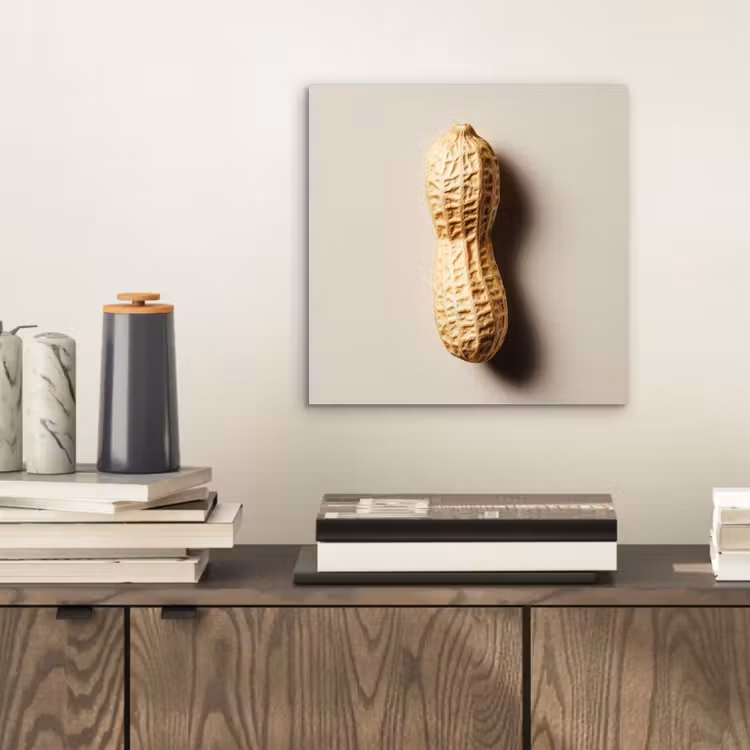 Alu-Dibond-Bild - Erdnuss - Roh - Beige — 2