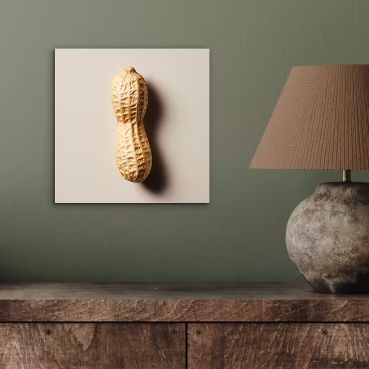 Alu-Dibond-Bild - Erdnuss - Roh - Beige — 3