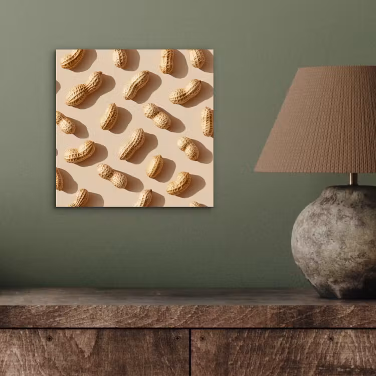 Alu-Dibond-Bild - Peanuts - Muster - Beige — 3