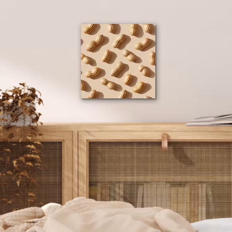 Alu-Dibond-Bild - Peanuts - Muster - Beige — 4