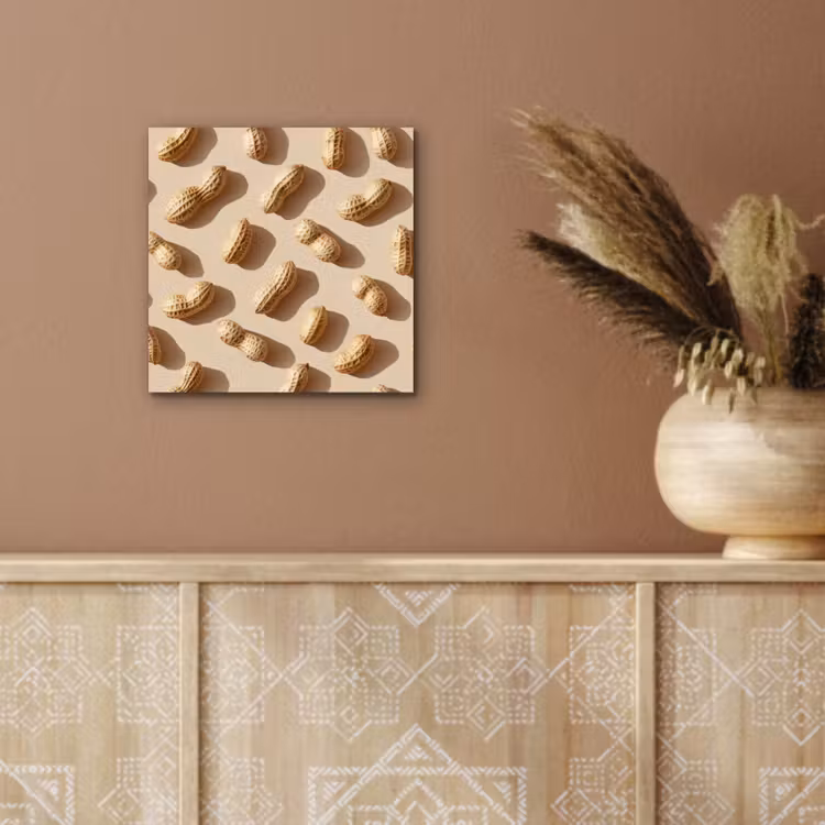 Alu-Dibond-Bild - Peanuts - Muster - Beige — 5