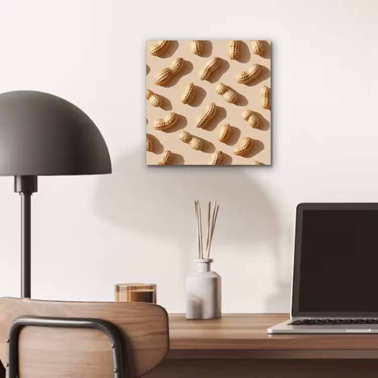 Alu-Dibond-Bild - Peanuts - Muster - Beige — 6