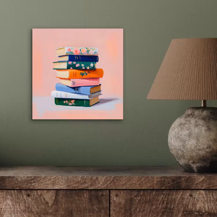 Alu-Dibond-Bild - Bücher - Stapel - Bunt — 3