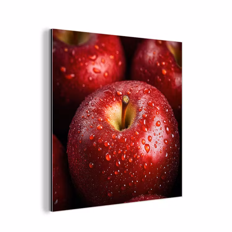 Alu-Dibond-Bild - Rot - Äpfel - Obst — 1