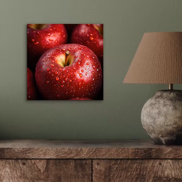 Alu-Dibond-Bild - Rot - Äpfel - Obst — 3