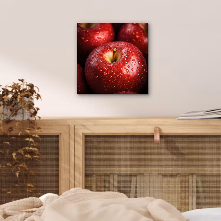 Alu-Dibond-Bild - Rot - Äpfel - Obst — 4
