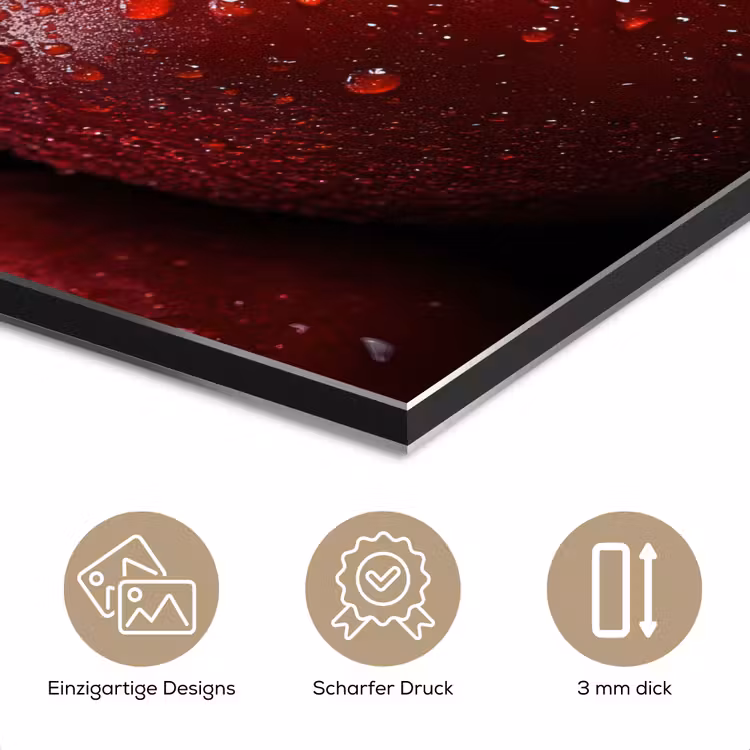 Alu-Dibond-Bild - Rot - Äpfel - Obst — 7