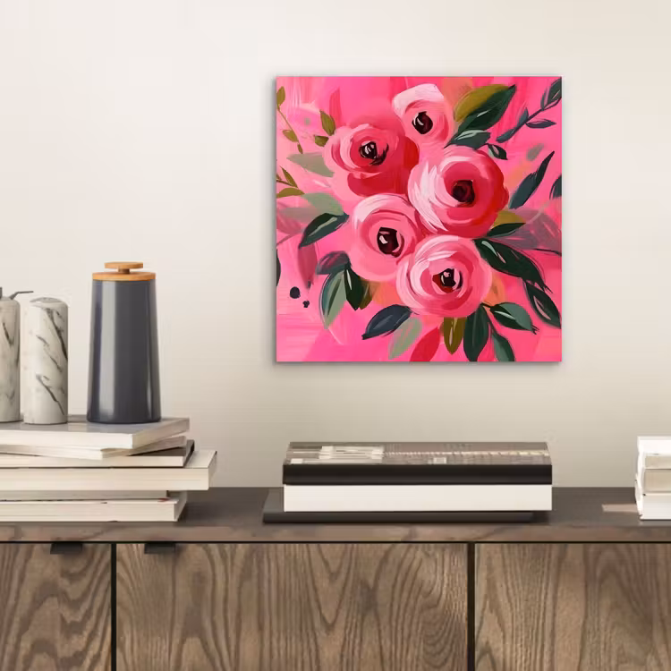 Alu-Dibond-Bild - Blumen - Farbe - Rosa — 2