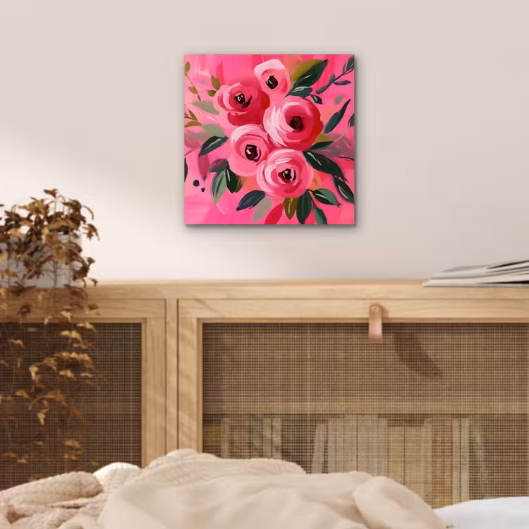 Alu-Dibond-Bild - Blumen - Farbe - Rosa — 4