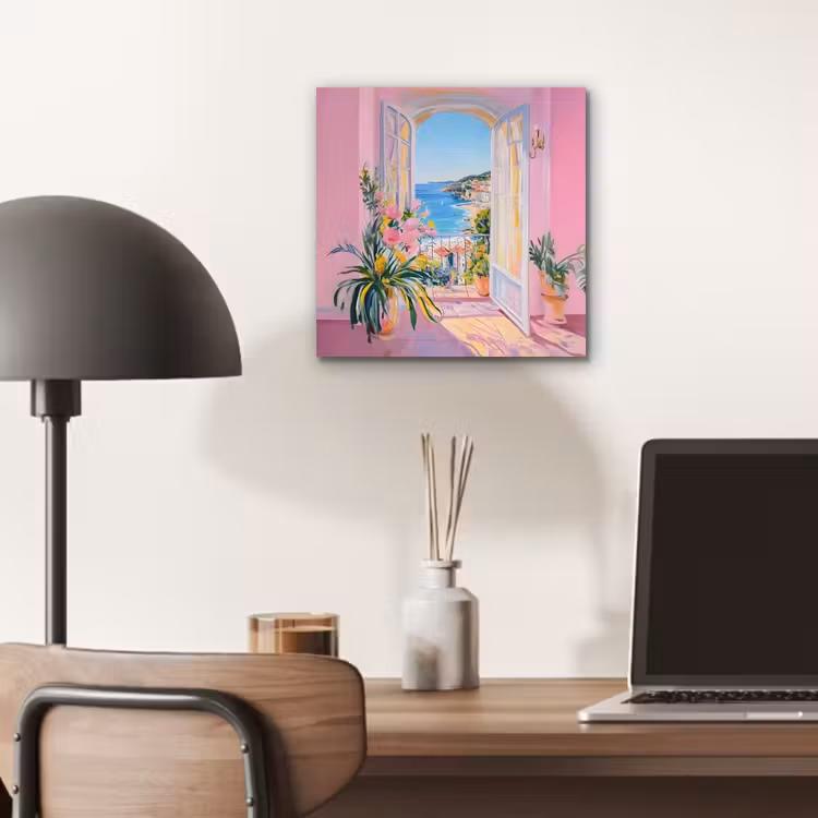 Alu-Dibond-Bild - Rosa - Außen - Farbe — 6