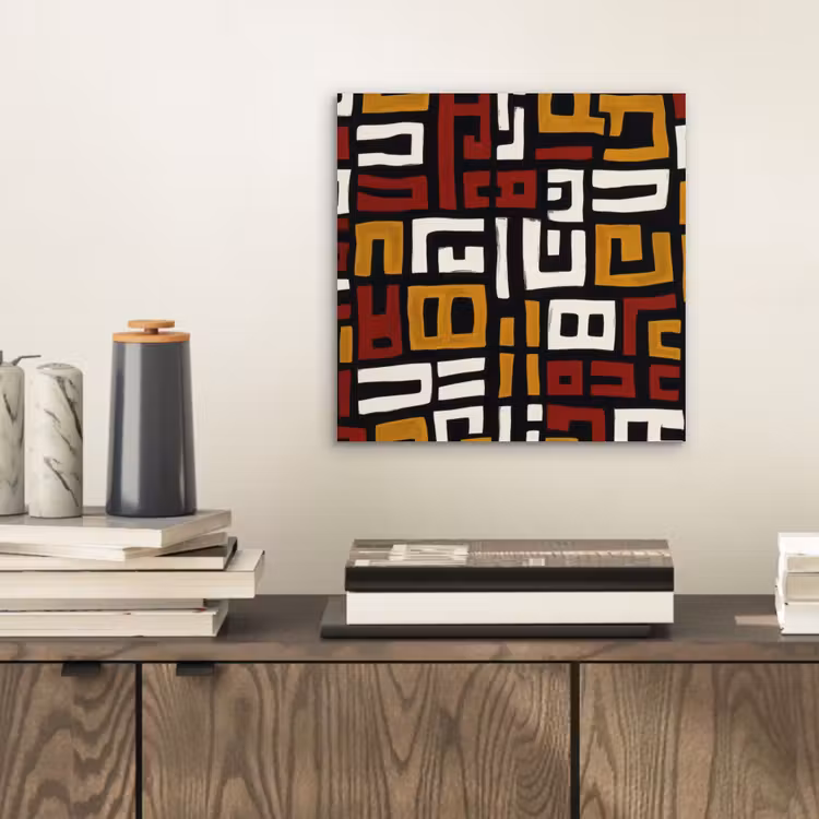 Alu-Dibond-Bild - Abstrakt - Muster - Rot — 2