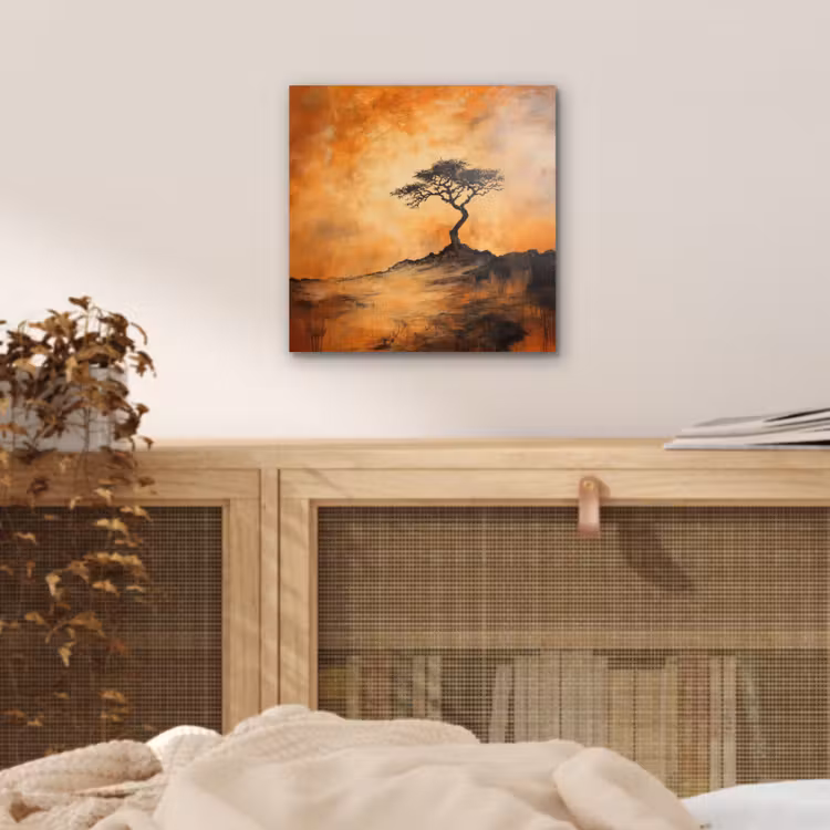 Alu-Dibond-Bild - Baum - Landschaft - Orange — 4
