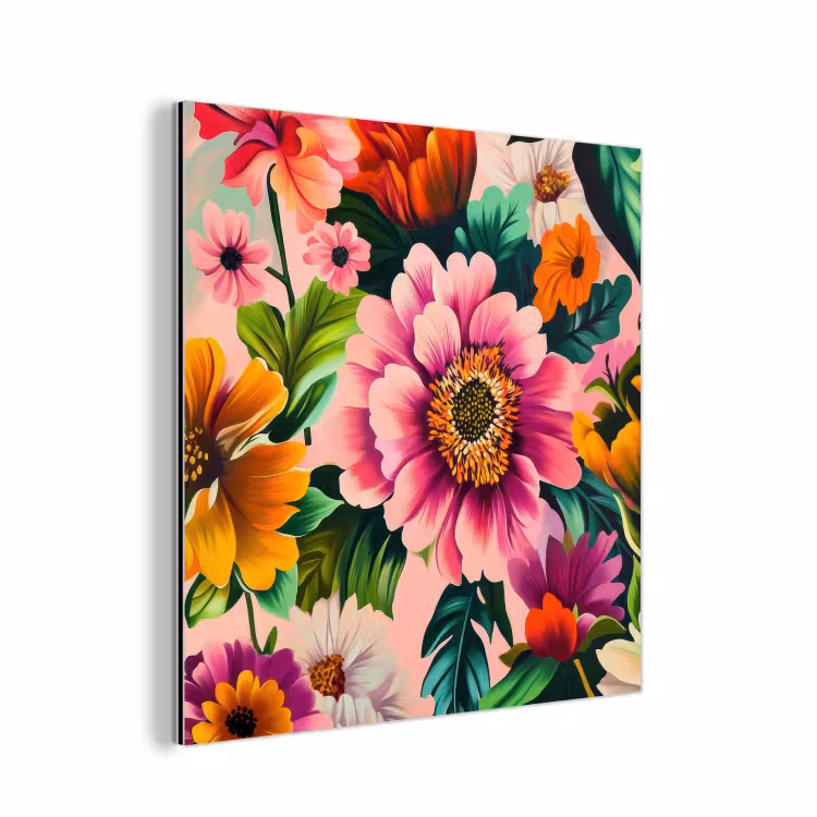 Alu-Dibond-Bild - Blumen - Bunt - Rosa — 1