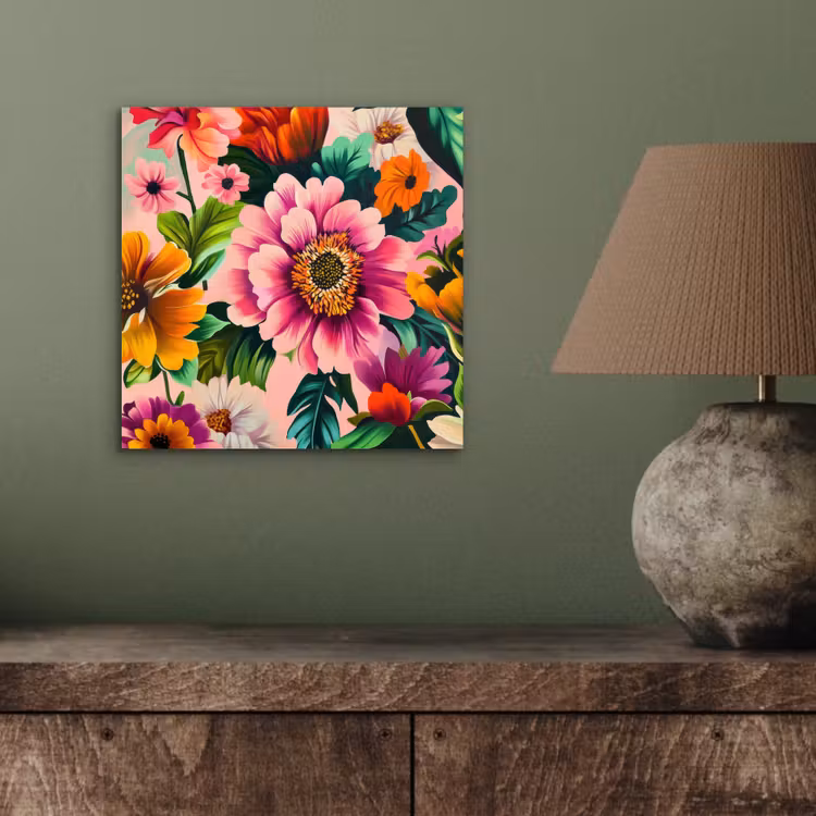 Alu-Dibond-Bild - Blumen - Bunt - Rosa — 3