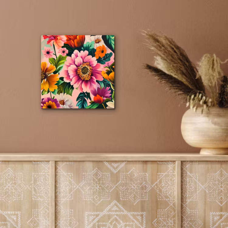 Alu-Dibond-Bild - Blumen - Bunt - Rosa — 5