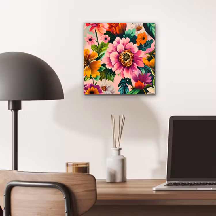 Alu-Dibond-Bild - Blumen - Bunt - Rosa — 6