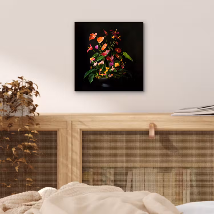 Alu-Dibond-Bild - Blumen - Vase - Bunt — 4