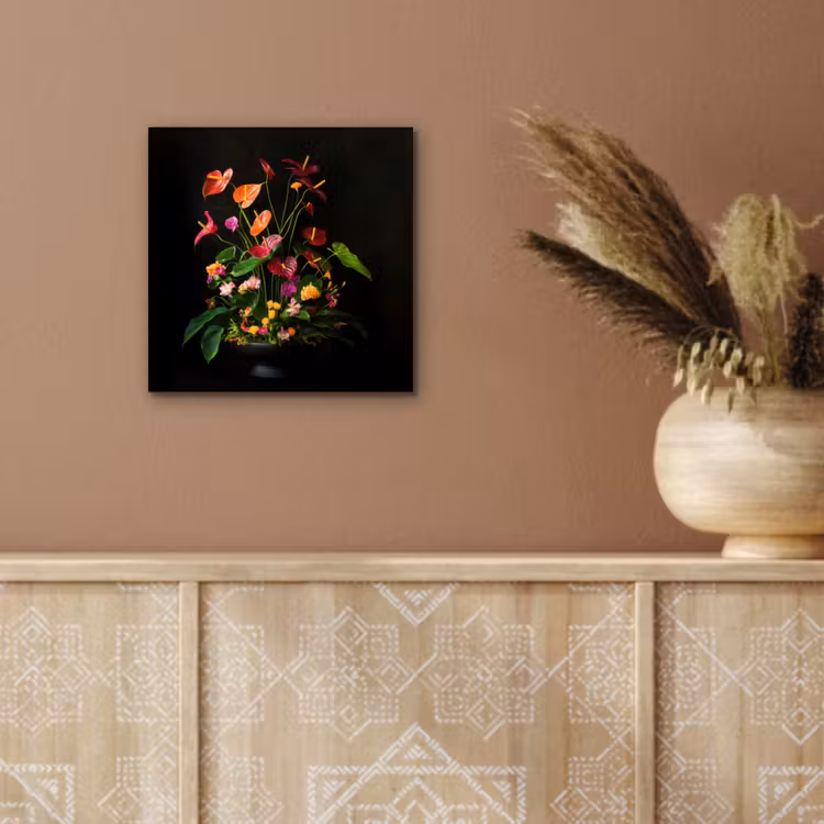 Alu-Dibond-Bild - Blumen - Vase - Bunt — 5